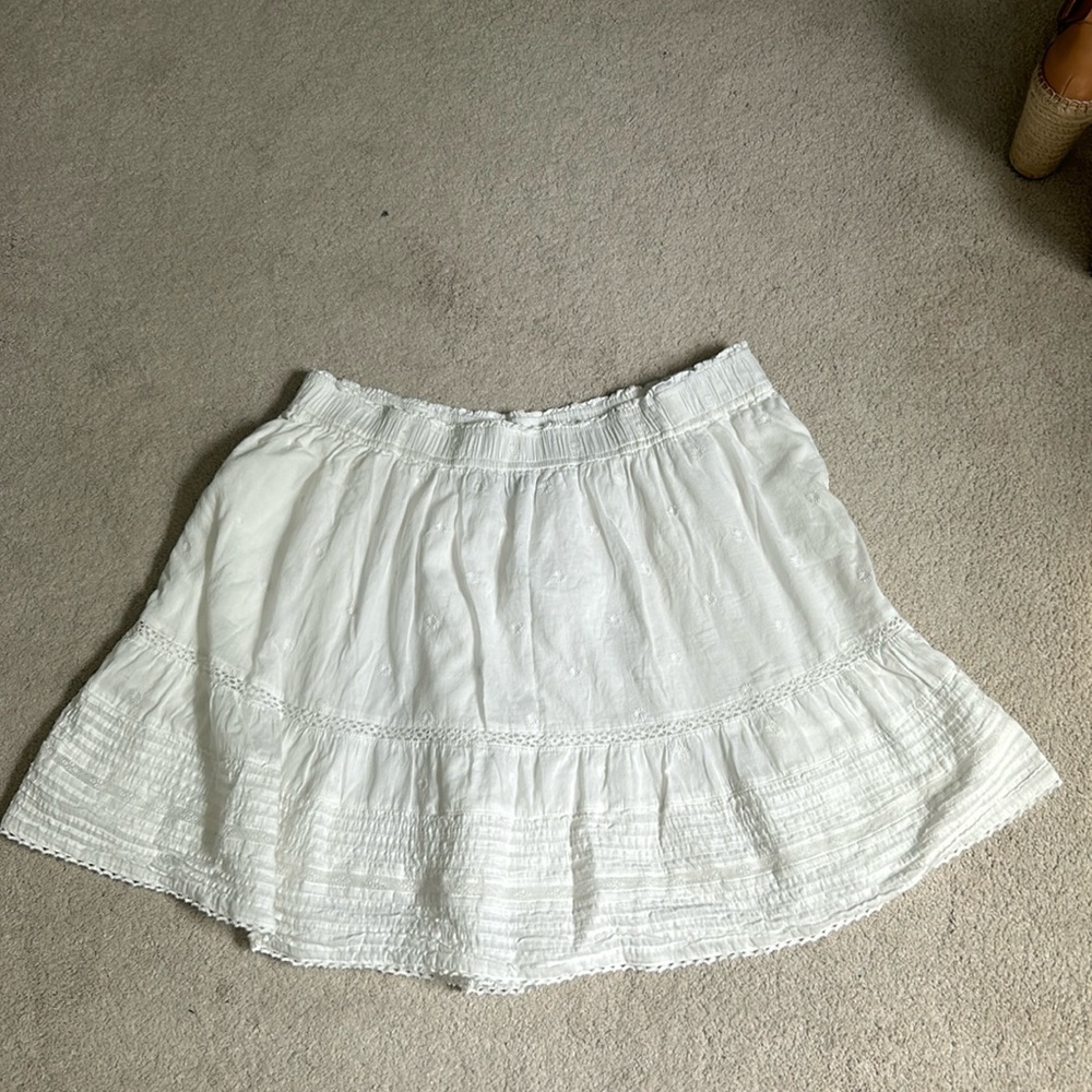 GAP Lace embroidered cotton mini skirt size L *never worn or washed*